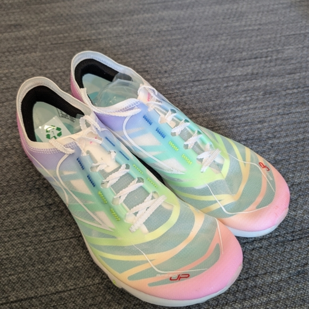 HYPER CARBON CP2 SPRINT TRACK SPIKES, Rainbow color, size men's 8, women's 9.5